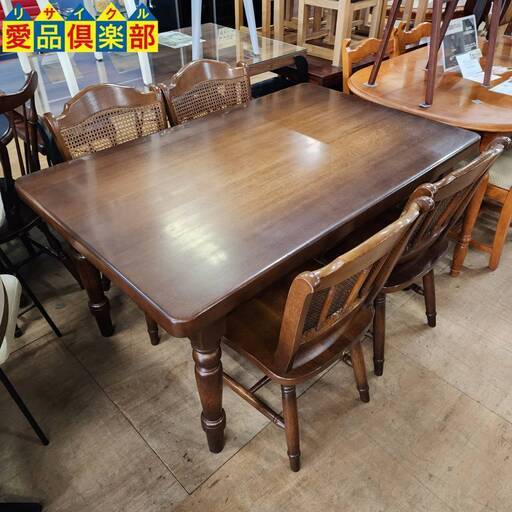 【愛品倶楽部柏店】飛騨産業 引出付ダイニング5点セット