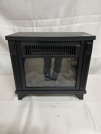 【北見市発】ニトリ NITORI ミニ暖炉型ファンヒーターBK18 NTL1000WD-BK 2018年製 黒 (E2005wY)