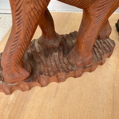 象　ゾウ　ぞう　木彫り　置物の画像