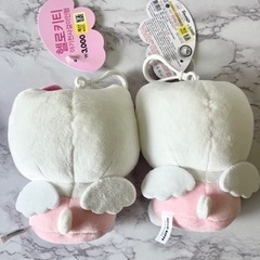 日本未発売　天使キティーちゃん　ペアセット　レッドピンクリボン　韓国ダイソー限定品の画像