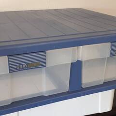 衣装ケース　１段2列　青