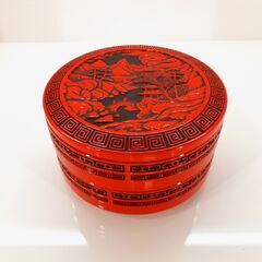 仙台堆朱 二段重箱 お重 弁当箱 小物入れにも 小物収納 和雑貨...