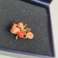 pt999 K18 ゴールドネックレス ダイヤモンド アクセサリー  薔薇 花の画像