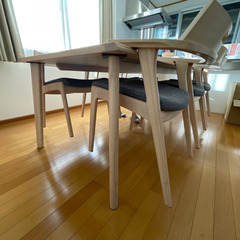 新品、未使用品　ダイニングテーブル　セット　ルンバ対応の画像
