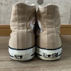 コンバース　ハイカットスニーカー　ベージュ　23.5cmの画像