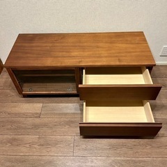 【購入者確定済】無印良品　木製テレビ台　ウォールナットの画像