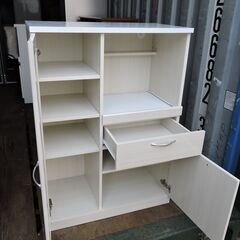 ニトリ レンジ台 幅75cm 高さ118cm ブリエ ミドルレンジボード