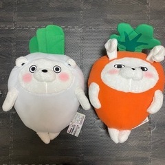ヨッシースタンプ　お野菜　ねこ　うさぎ　ぬいぐるみ　セット
