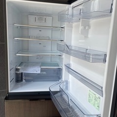 ※大幅値下げ‼️香川県内配送無料❗️ 超美品　2021年製　AQUA アクア　4ドア冷凍冷蔵庫　375L 自動製氷　AQR-SV38K(T) ダークウッドブラウンの画像