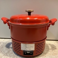 新品未使用 BRUNO ブルーノ マルチグリルポット 圧力鍋 鍋 レッドの画像