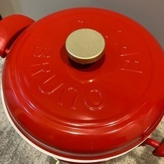新品未使用 BRUNO ブルーノ マルチグリルポット 圧力鍋 鍋 レッドの画像