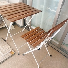 IKEA テルノー　TÄRNÖ 屋外用チェア2脚&デスク　セット