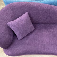 【2人掛け紫色】ファブリックカウチソファ 2人掛け紫色】ファブリックカウチソファ 【公式通販】