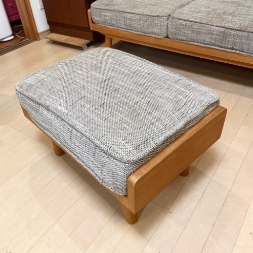 【美品‼️】総額149,600円♪ unico(ウニコ) 180cm幅3人掛けカバーリングソファ(アルベロ) オットマン付き ベージュ
