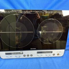 【動作保証あり】IRIS OHYAMA 2018年 IHK-W12 IHクッキングヒーター スタンド付【管理KRG192】の画像