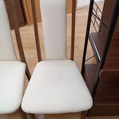 ★ジモティ割あり★  ダイニングチェア ホワイト H×D×W ク...