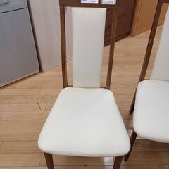 ★ジモティ割あり★  ダイニングチェア ホワイト H×D×W ク...