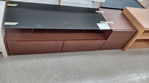 ★ジモティ割あり★  テレビ台 黒 H40×D45×W147 クリーニング済み TJ2073