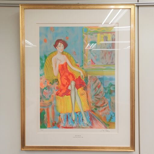 絵画★Janush DE ROLA UN SOIR À PARIS 「パリの夕べ」 証明書付