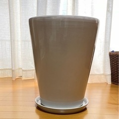 植木鉢　鉢カバー　白　観葉植物の画像