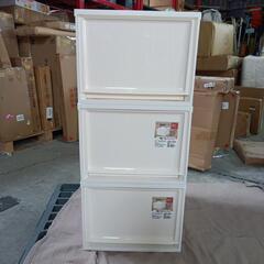 143fk ★受け渡し決まりました。【訳あり】3個セット】アイリスオーヤマ 収納ケース 引き出し クローゼット 圧倒的高コスパ 幅39×奥行50×高さ29.7cm ウォークインクローゼット 衣装ケース チェスト 日本製 オフホワイト/アイボリー BC-LD  の画像