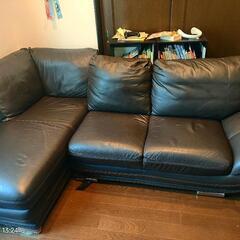 【購入予定者決定しました】本革ソファ黒