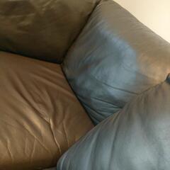 【購入予定者決定しました】本革ソファ黒の画像