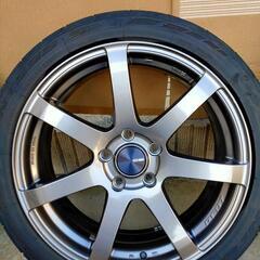 【美品】1200☆ENKEI PerformanceLine PF07 (18 +48 5H 114.3)　ニットー NT555 G2 215/45R18　4本セット ☆（価格交渉可能）の画像