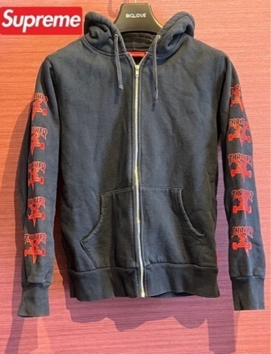 Supreme THRASHER コラボ　パーカー　シュプリーム　スラッシャー