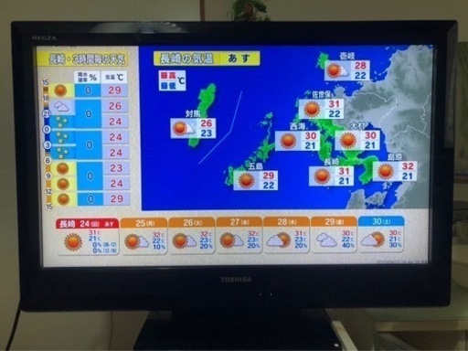 【決まりました】TOSHIBA REGZA 液晶テレビ 32V型 リモコン欠品