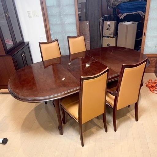 【お買い得‼️】総額844,800円♪ 超高級 マルニ木工 伸長式4人掛けダイニングテーブルセット(マキシマム ベルサイユM) 国産家