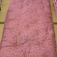 【 12/6まで　直接引取のみ　レトロ敷布団　昭和レトロ 柄　引き取り 】の画像