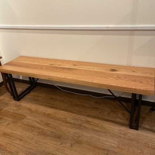 決　天然木ベンチ