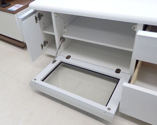 北海道千歳市/恵庭市 ニトリ ローボード パルサー125WH ホワイト テレビボード 収納 AVボード 家具