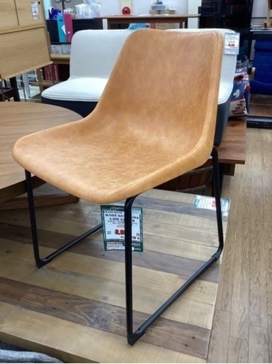 KI-91【新入荷　アウトレット】クラッシュゲート　ノットアンティークス　LOGチェア　キャメル色