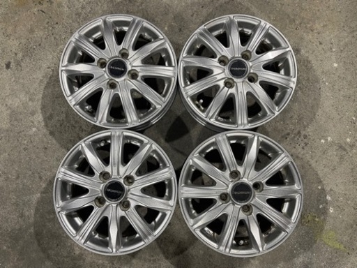 ワ) BRIDGESTONE ブリヂストン BALMINUM バルミナ 13インチ 社外アルミホイール 4本セット 13x4J+45 4H/4穴 PCD100 軽自動車 軽四