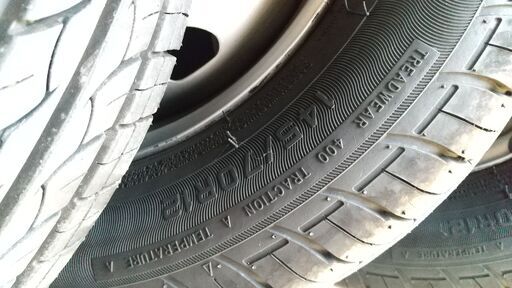 12インチ4穴マルチスチールホイール4本セット　タイヤ付　145/70R12 4H　PCD100,110,114.3