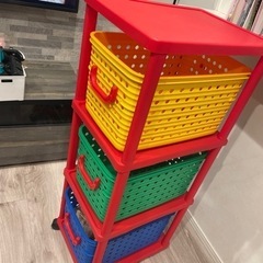 3段収納ボックス　キャスター次