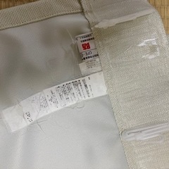 ※やりとり中【無料】無印良品　ポリエステル二重織ノンプリーツカーテン（防炎・遮光性）／杢アイボリーの画像