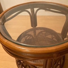 籐家具・サイドテーブルの画像