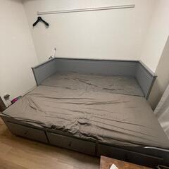 取引中  IKEA HEMNES  ヘムネスデイベッド 引き出し3/マットレス2付き,