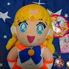 【指定食品文具交換可】セーラームーンSヴィーナスぬいぐるみ　ガチャダイキャストチャーム3点セットの画像