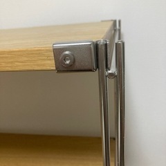 無印 ステンレスユニットシェルフ オーク 120 ワイド 中の画像