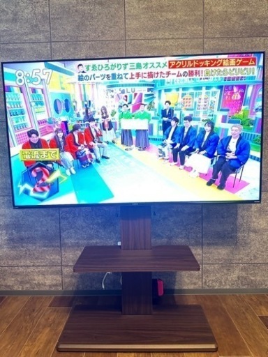 最終値下げ　アイリスオオヤマ55型テレビ\u0026テレビ台セット