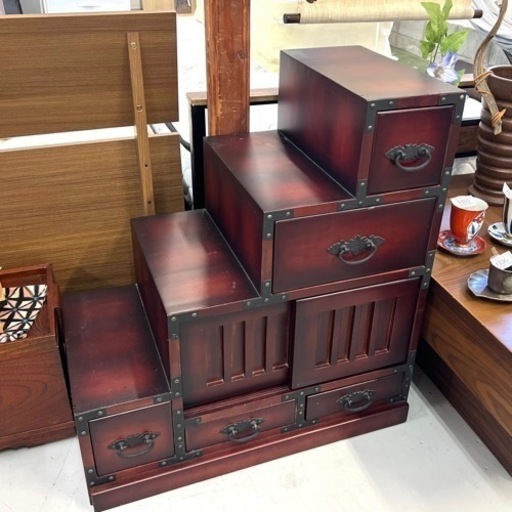 【お値下げしました！】階段型のレトロ収納