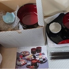 半月トレー付き会席セット　兼六　お椀　オシャレ　和食