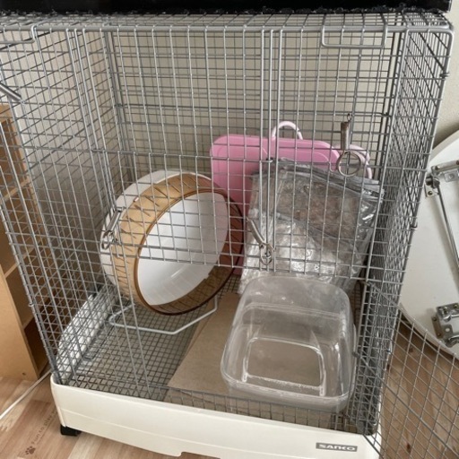 チンチラ・デグー・モモンガ飼育セット（ケージ、サイレントホイール等6点）