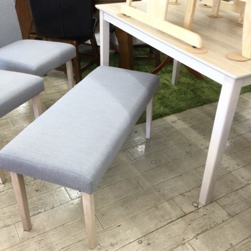 【✨アウトレット❗️✨幸家具❗️✨ベンチシートタイプ❗️✨】定価¥58,000  幸家具  ダイニング5点セット  椅子2脚  ベンチ