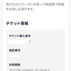 イオンシネマACチケット2枚の画像