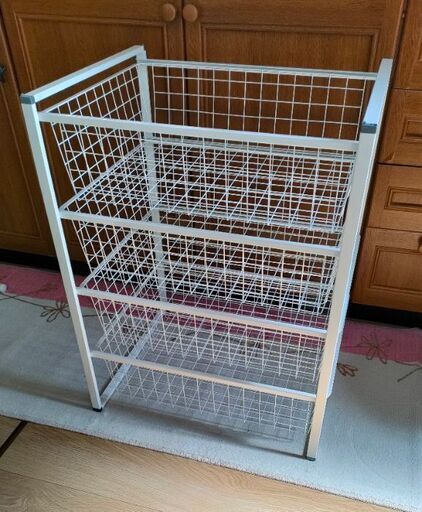IKEA 4段かご収納 金属 ✕２個セット